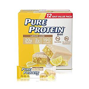 12-Count 1.76-Oz Pure Protein Bars (Lemon Cake) $12.22 w/ S&S + Free Shipping w/ Prime or on $25+