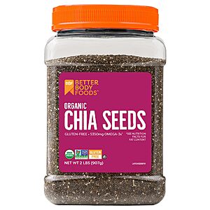 32-Oz BetterBody Foods Organic Chia Seeds $9.45 w/ Subscribe & Save