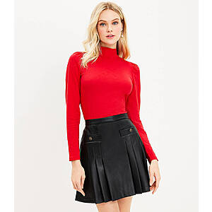 Loft 40% Off Everything: Women's Puff Sleeve Top $6.35, Women's Paperbag Shorts $7.95 & More + Free Shipping