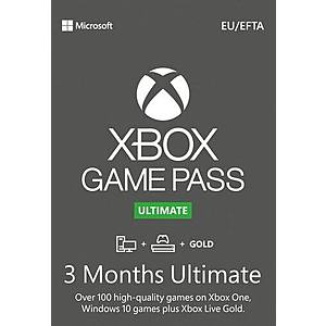 3-Month Xbox Game Pass Ultimate Subscription (Digital Delivery) $28
