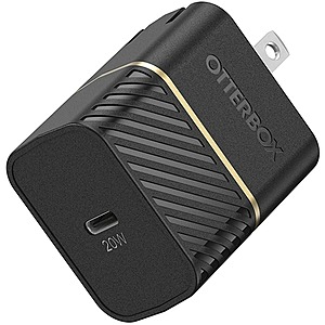 OtterBox USB-C Wall Charger 20W - Black Shimmer $14.98 & More + Free Shipping