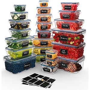 Chef's Path 48 Pcs Fridge Containers with Lids (24 Lids + 24 Containers) BPA-Free, For Meal Prep and Food Storage $31.03 + Free Shipping