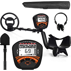 Adjustable Accuracy Metal Detector w/LCD Display, Waterproof Search Coil, Headphone, Carrying Bag, Shovel $48.62 + Free Shipping