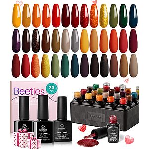 23-Piece Beetles Cozy Campfire Collection Gel Nail Polish Set (20 colors + 3 base/top coats) $9.98 + Free Shipping w/ Prime or on $35+