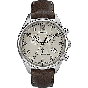 Timex TW2R88200 Men's Waterbury Cream Dial Chronograph Watch $45.99 + Free Shipping