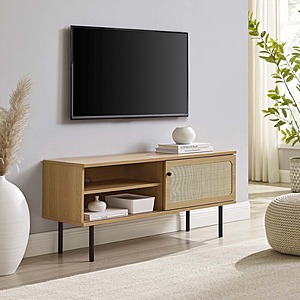 Modway Cambria Rattan TV 47" Stand (Oak or Black) $99.95 + Free Shipping
