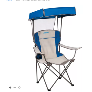 Bass Pro Shops Eclipse Camp Chair w/ Canopy (Blue) $20 + Free Store Pickup