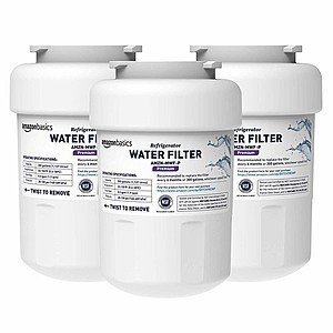 Prime Members: AmazonBasics Replacement GE MWF Refrigerator Water Filter - Premium Filtration - 3-Pack - $19.56