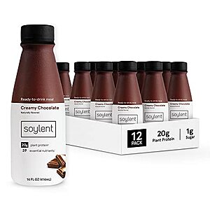 12-Pack 14-Oz Soylent Meal Replacement Shake (Creamy Chocolate Flavor) $27.20 w/ Subscribe & Save + Free S/H