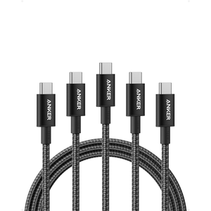 Amazon.com: Anker USB C Charger Cable (6ft 100W, 5Pack), Black, USB 2.0 Type C Fast Charging Cable $18.99