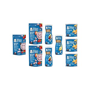 9-Count Gerber Snacks for Baby Variety Pack of Yogurt Melts, Puffs & Lil Crunchies $13.64 ($1.52 each) w/ S&S + Free Shipping w/ Prime or on $35+