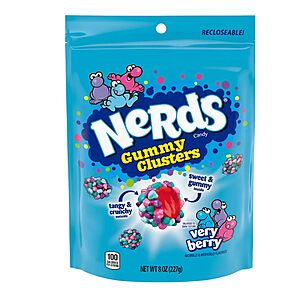 8-Oz Nerds Gummy Clusters Candy (Very Berry/Rainbow) $2.84 w/ S&S + Free Shipping w/ Prime or on $35+
