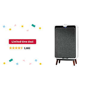 Limited-time deal: BISSELL air320 Smart Air Purifier with HEPA and Carbon Filters for Large Room and Home, Quiet Bedroom Air Cleaner, Auto Mode, 2768A, White/Grey - $138.99