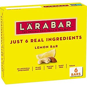 6-Count Larabar Gluten Free Vegan Bars (Lemon, Blueberry, Peanut Butter Chocolate Chip) $5.23 w/ S&S, More + Free Shipping w/ Prime or on $35+