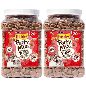 20-Oz Purina Friskies Natural Cat Treats Party Mix (Salmon, Catnip) 2 for $9 ($4.49 each) w/ S&S + Free Shipping w/ Prime or on $35+
