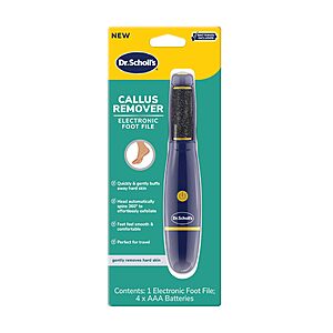 Dr. Scholl's Callus Remover Electronic Foot File $8.24 + Free Shipping w/ Prime or on $35+