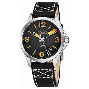 Hamilton Khaki Aviation Men's 38mm Automatic Watch w/ Leather Strap $270 + Free Shipping