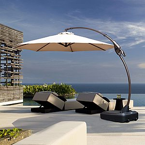 50% off Patio Cantilever Umbrella with Base plus free shipping $199.99 at Amazon
