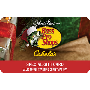 10% off Bass Pro Shops and Cabela's Special Holiday Gift Card
