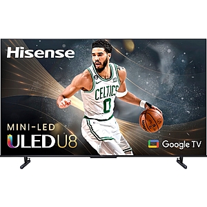 Hisense 55" Class U8 Series 4K HDR Mini-LED QLED HDR Google TV 55U8K - $749.99