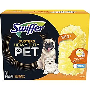Swiffer 360 Dusters Multi Surface Pet Refills, Ceiling Fan Duster, Febreze Odor Defense, 11 Count $7.79 with S&S