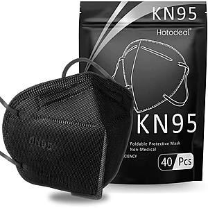 40-Count Hotodeal 5 Layers KN95 Face Mask Only $4.76