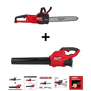 Milwaukee 2727-20 / 2724-20 M18 FUEL Cordless Chainsaw / Lead Blower Bundle - Bare Tool $346.80 + Free Shipping