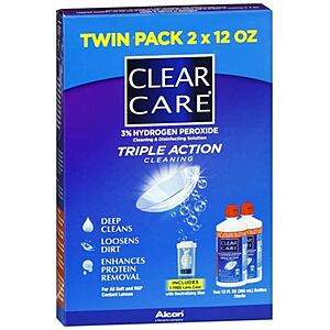 2-Pack 12-Oz Clear Care Triple Action Cleaning & Disinfecting Solution: $6.29 + Free Store Pickup @ Walgreens