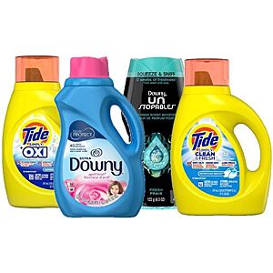 31-oz Tide Simply Clean Laundry Detergent, 34-oz Downy Softener & More: 4 for $7.63 w/Store Pickup on $10+ @ Walgreens