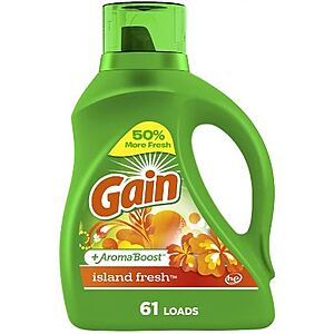 88-Oz Gain Liquid Laundry Detergent (various) $5.60 + Free Store Pickup ($10 Minimum Order)