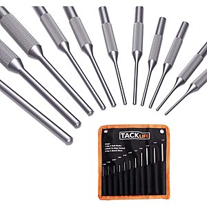 11Pcs Roll Pin Punch Set, TACKLIFE professional Repair Tool Kit 50CRV steel