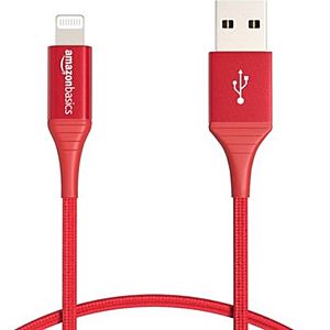 Prime Members: 1-Ft AmazonBasics MFi Certified USB-A to Lightning Cable (Red) $2 & More + Free S&H