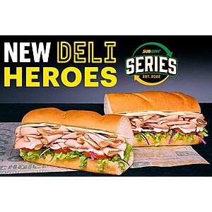 Subway: Free 6" Deli Heroes Sub to First 50 people at particiapting restaurants on July 11th (10am - 12pm local time)
