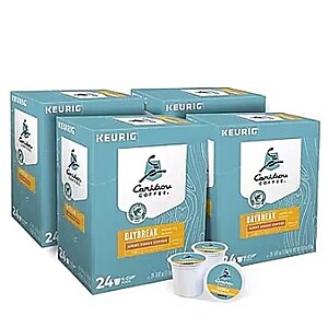 96-Count Caribou Coffee K-Cup Pods (Morning Blend, Medium Roast, Dark Roast, Decaf) $27 + Free Shipping