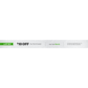 Groupon: $10 off Next Order (Expires 11/2) YMMV Targeted