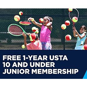 Free 1-Year USTA Junior Member for Kids (10 & Under) *New Members Only