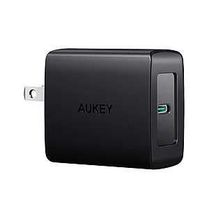 AUKEY USB C Charger with 27W Power Delivery 3.0 Wall Charger, $7.98