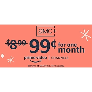 Prime Members: AMC+ Streaming Service for $0.99/month for 1 month (offer ends December 15th)