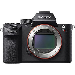Sony a7R II Full-Frame Mirrorless Interchangeable Lens Camera, Body Only (Black) (ILCE7RM2/B) - $1,198.00 $1198 (Amazon & Best Buy for body only & B&H w/ accesories))