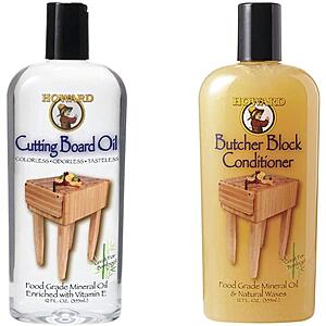 HOWARD Butcher Block Conditioner & Cutting Board Oil, Food Grade Conditioner and Oil, Great for Wooden Bowls and Utensils, Re hydrate your Cutting Blocks, 12 Fl Oz $9.99 Amazon
