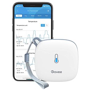 Govee WiFi Thermometer Hygrometer with App Notification Alert, 2 Years Free Data Storage Export $19.88 + Free Shipping