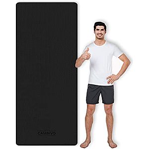 CAMBIVO Extra Long and Wide Yoga Mat (84"x 32"),Workout Mats for Home for $39.99 + Free Shipping