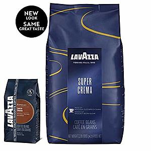 2.2-lbs Lavazza Whole Bean Coffee: Super Crema $15.40 & More + Free S&H