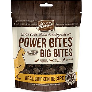 6-Oz Merrick Power Bites Big Bites Real Chicken Dog Treats $3.45 w/ Subscribe & Save