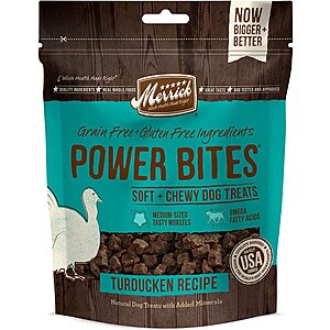 6-Oz Merrick Power Bites Turducken Recipe Soft & Chewy Dog Treats $1.75 w/ S&S + Free Shipping w/ Amazon Prime or Orders $25+