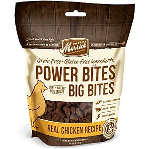 6-oz Merrick Power Bites Big Bites Grain-Free Soft & Chewy Dog Treats (Chicken) $2.15 w/ Subscribe & Save