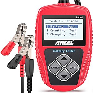 Prime Members: ANCEL 12V Car Battery Tester (BA101) $21.23