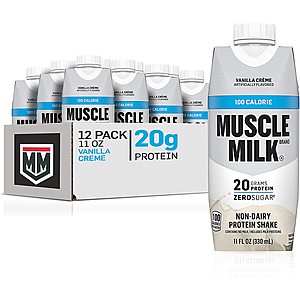 Select Amazon Accounts: 12-Pk 11oz Muscle Milk 100 Cal Protein Shake (Vanilla Creme) $9 w/ Subscribe & Save