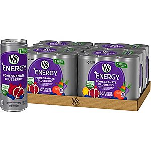 24-Pack 8-Oz V8 +Energy Drinks (Pomegranate Blueberry) $11.14 w/ S&S + Free Shipping w/ Prime or $25+