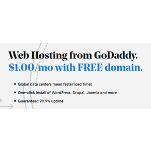 Godaddy (New Hosting Customers): 12-Months Economy Web Hosting w/ Free Domain $12 ($1/per mo)